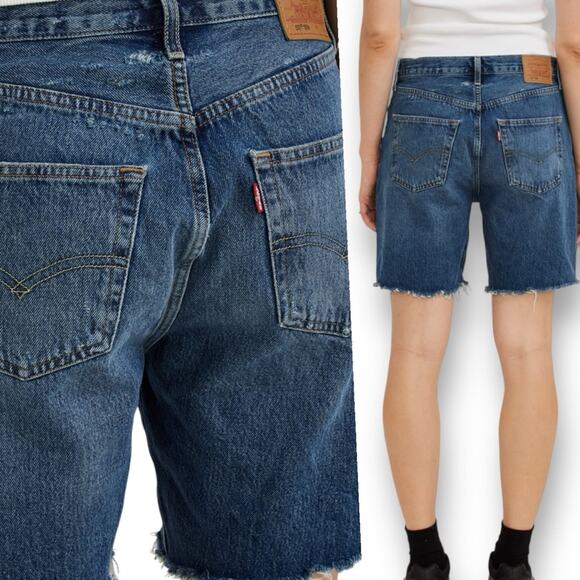 33 x 32 Levis 501 Denim Shorts. Womens Levi 501 Bermuda Shorts - Picture 6 of 10
